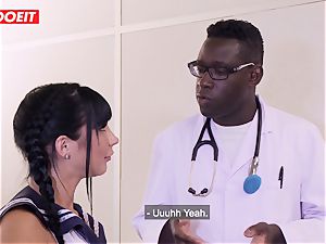 big-chested college woman anal pulverized by medic and principal