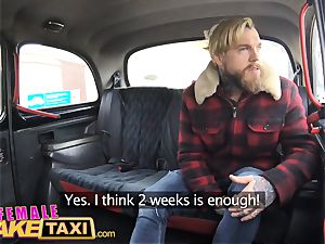 gal fake taxi fabulous Englishman pays in spunk