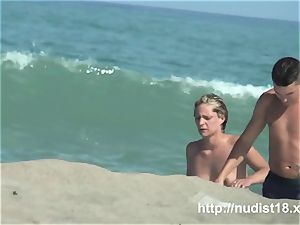 nude beach hidden cam shoots a super-fucking-hot honey with a hidden cam